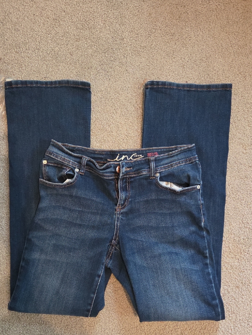 INC International Concepts Women's Indigo Bootcut Jeans